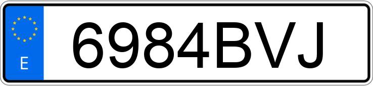 Numer rejestracyjny 6984BVJ posiada BMW SERIE 3