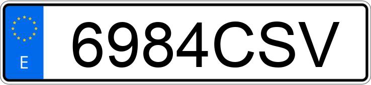 Numer rejestracyjny 6984CSV posiada RENAULT MEGANE