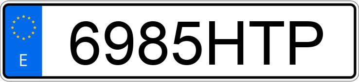 The registration number 6985HTP has CITROEN C3 1.0 VTI ATTRACTION