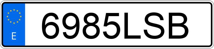 Die Registrierungsnummer 6985LSB hat NISSAN QASHQAI