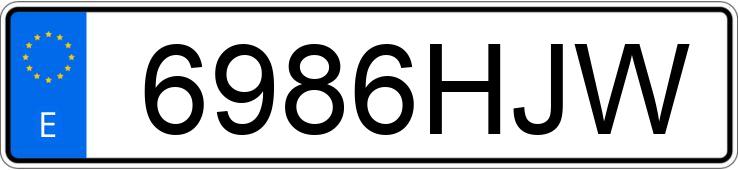 Numer rejestracyjny 6986HJW posiada RENAULT KANGOO