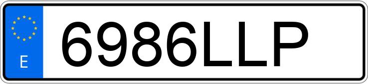 Numer rejestracyjny 6986LLP posiada BMW SERIE 6