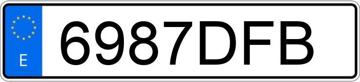 Numer rejestracyjny 6987DFB posiada OPEL CORSA