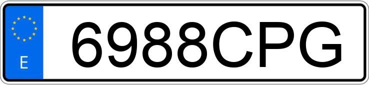 Numer rejestracyjny 6988CPG posiada SEAT IBIZA