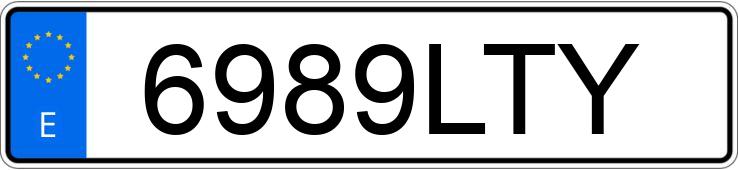 Numer rejestracyjny 6989LTY posiada TOYOTA C-HR