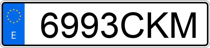 Numer rejestracyjny 6993CKM posiada CITROEN C3