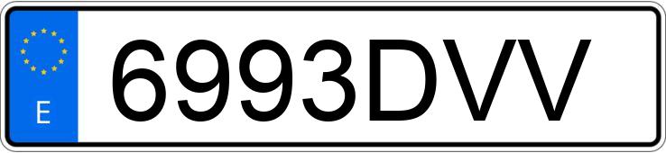 Numer rejestracyjny 6993DVV posiada SEAT IBIZA