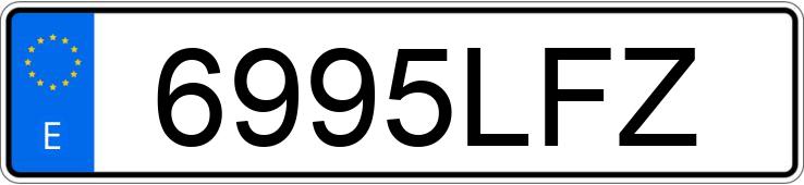 Numer rejestracyjny 6995LFZ posiada VOLKSWAGEN GOLF