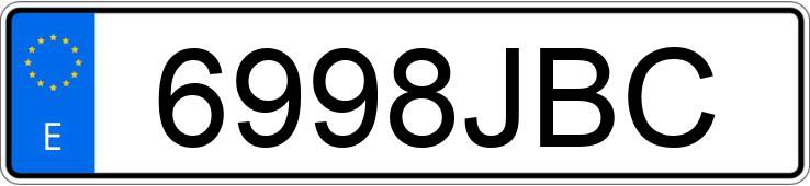 Numer rejestracyjny 6998JBC posiada VOLKSWAGEN MULTIVAN