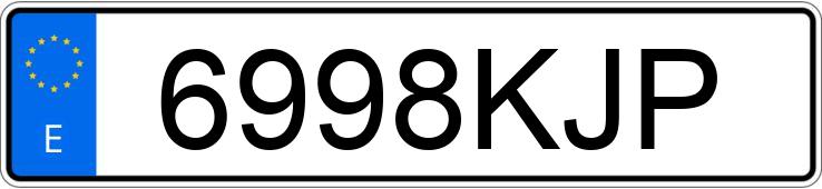 Numer rejestracyjny 6998KJP posiada TOYOTA COROLLA