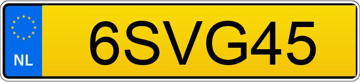 Numer rejestracyjny 6SVG45 posiada VOLVO V40