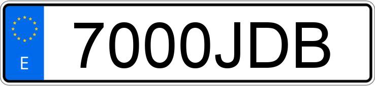 Numer rejestracyjny 7000JDB posiada MERCEDES A (176)