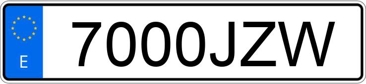 Numer rejestracyjny 7000JZW posiada VOLVO S60