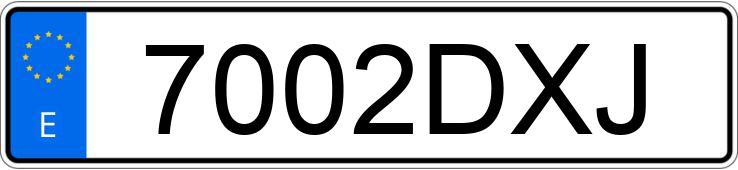 Le numéro d’enregistrement 7002DXJ a PORSCHE 911