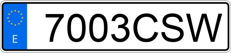 Numer rejestracyjny 7003CSW posiada RENAULT GRAND ESPACE