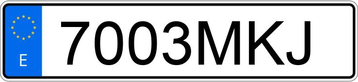 Numer rejestracyjny 7003MKJ posiada TOYOTA COROLLA 125H STYLE