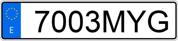 Numer rejestracyjny 7003MYG posiada SEAT IBIZA