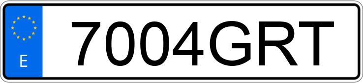 Numer rejestracyjny 7004GRT posiada MERCEDES SPRINTER