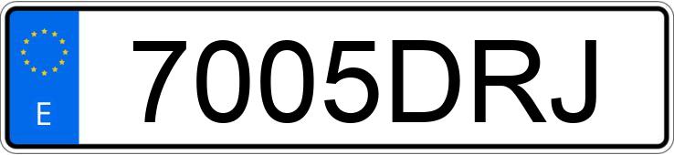 Numer rejestracyjny 7005DRJ posiada MERCEDES C (203)