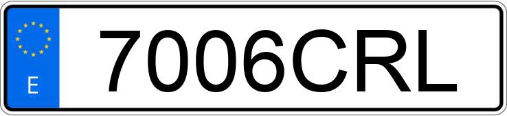 Numer rejestracyjny 7006CRL posiada CITROEN JUMPY