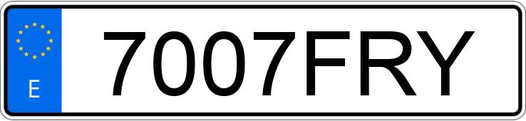 Numer rejestracyjny 7007FRY posiada BMW SERIE 5