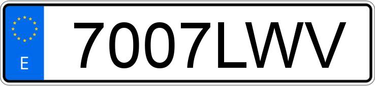 Numer rejestracyjny 7007LWV posiada TOYOTA YARIS