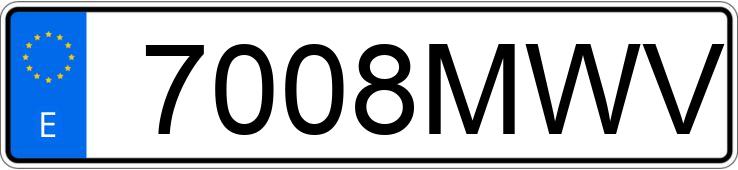 Numer rejestracyjny 7008MWV posiada CHRYSLER CROSSFIRE