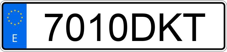 Numer rejestracyjny 7010DKT posiada AUDI A3