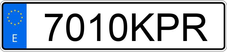 O número de registro 7010KPR tem AUDI Q8