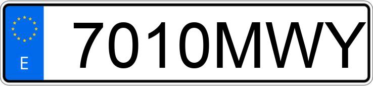 Numer rejestracyjny 7010MWY posiada MERCEDES GLA (156)