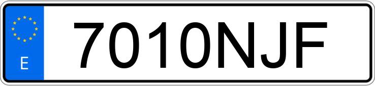 Numer rejestracyjny 7010NJF posiada VOLKSWAGEN CRAFTER