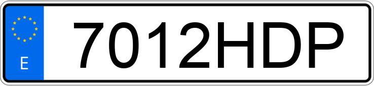 Numer rejestracyjny 7012HDP posiada FORD TRANSIT CONNECT