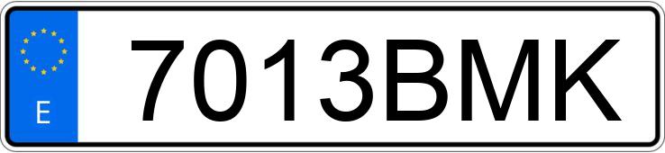 Numer rejestracyjny 7013BMK posiada VOLKSWAGEN GOLF