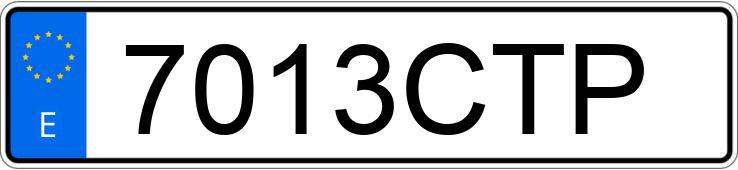 Numer rejestracyjny 7013CTP posiada MAZDA 626