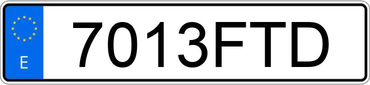 Numer rejestracyjny 7013FTD posiada VOLKSWAGEN GOLF