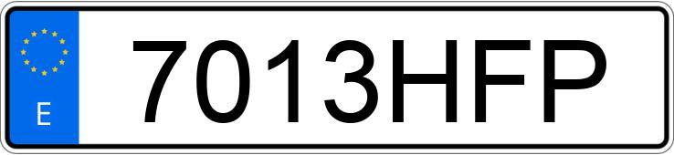 Numer rejestracyjny 7013HFP posiada LEXUS CT 200 H