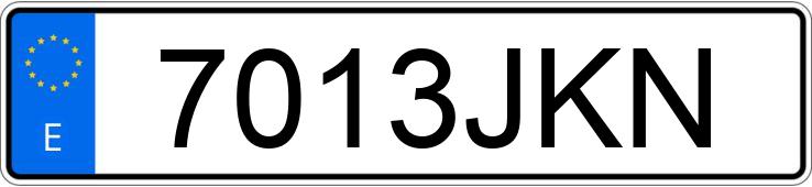 Numer rejestracyjny 7013JKN posiada KTM ENDURO 350