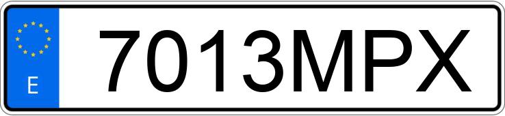 Numer rejestracyjny 7013MPX posiada BMW X3