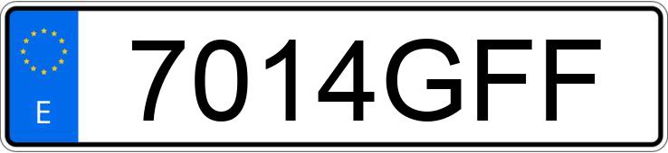 Numer rejestracyjny 7014GFF posiada RENAULT GRAND KANGOO