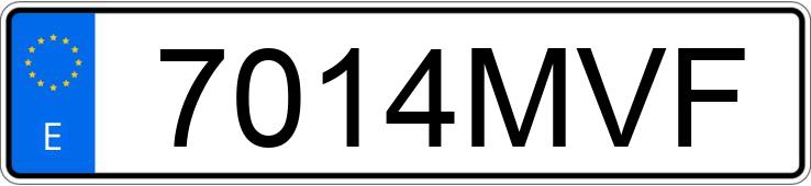 Numer rejestracyjny 7014MVF posiada OPEL CORSA