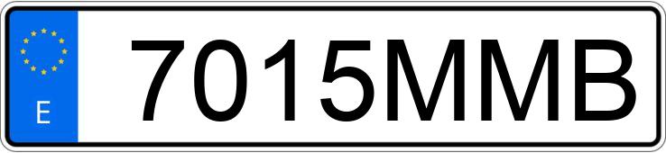 Numer rejestracyjny 7015MMB posiada MG ZS