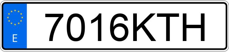 Numer rejestracyjny 7016KTH posiada VOLKSWAGEN TOURAN Numer rejestracyjny 7016KTH posiada VOLKSWAGEN TOURAN