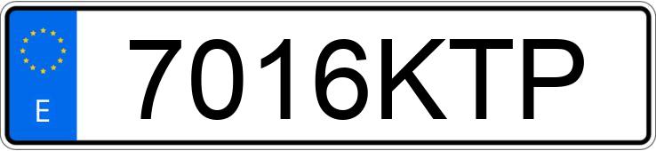 Numer rejestracyjny 7016KTP posiada TOYOTA YARIS