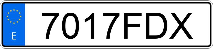 Numer rejestracyjny 7017FDX posiada SUZUKI IGNIS