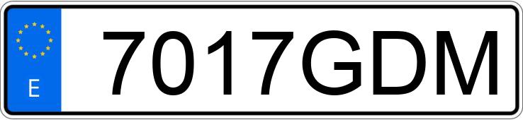 Numer rejestracyjny 7017GDM posiada TOYOTA COROLLA