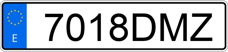 Die Registrierungsnummer 7018DMZ hat AUDI A4