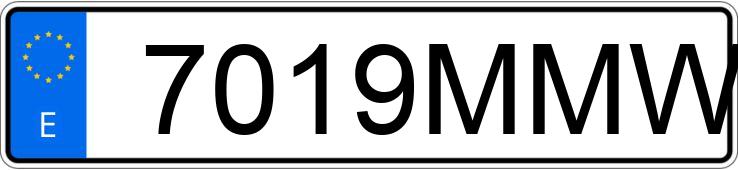Numer rejestracyjny 7019MMW posiada SKODA OCTAVIA