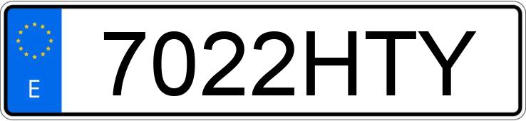 Numer rejestracyjny 7022HTY posiada RENAULT MEGANE