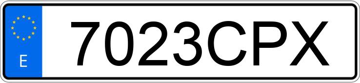 Numer rejestracyjny 7023CPX posiada FORD TRANSIT