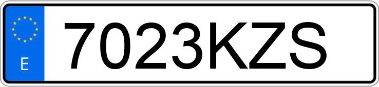 Die Registrierungsnummer 7023KZS hat BMW SERIE 1